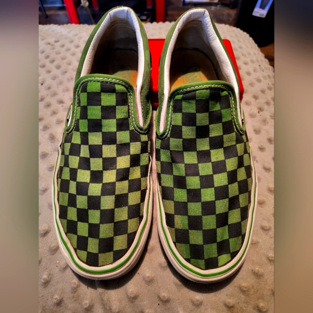 VANS green checker